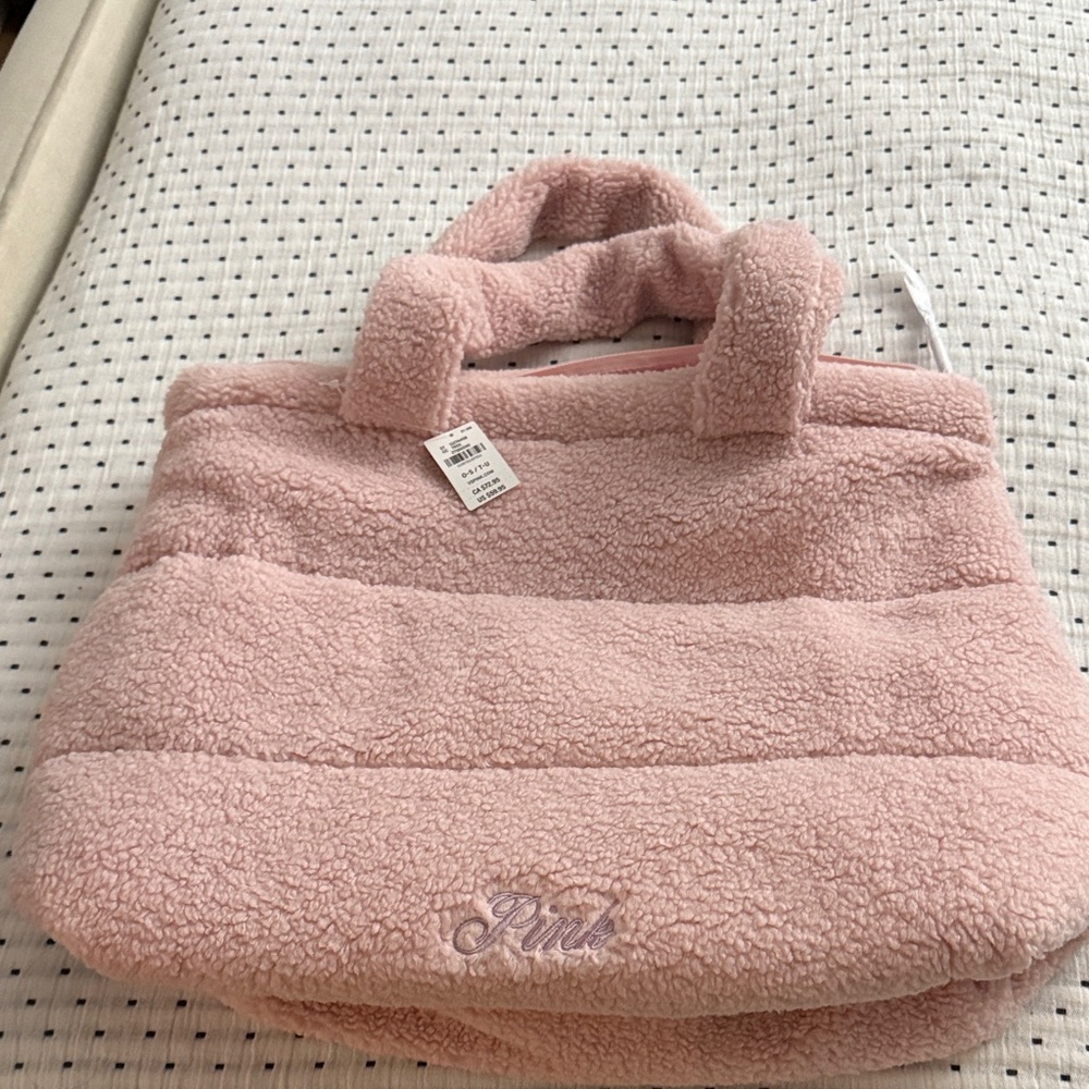 Victoria's Secret Blush Pink Fleece Tote